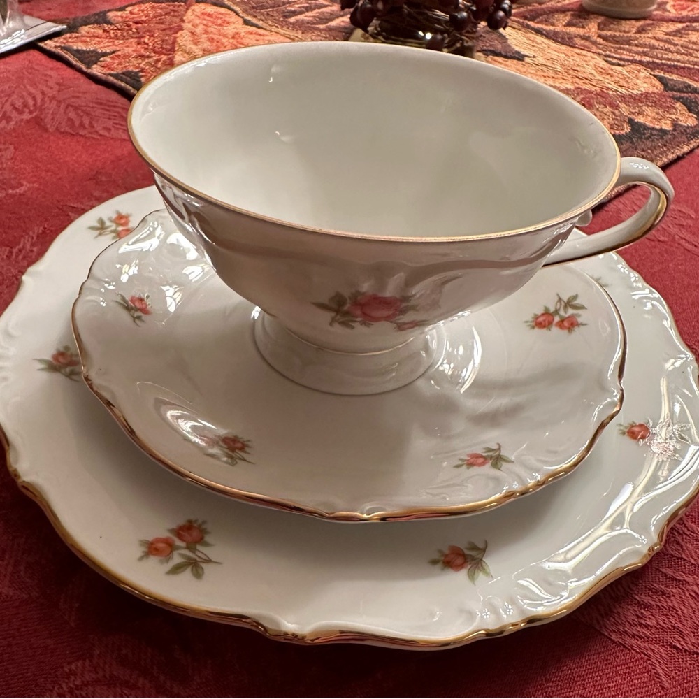 Bavaria West Germany Rose Bud Pattern Tea Set